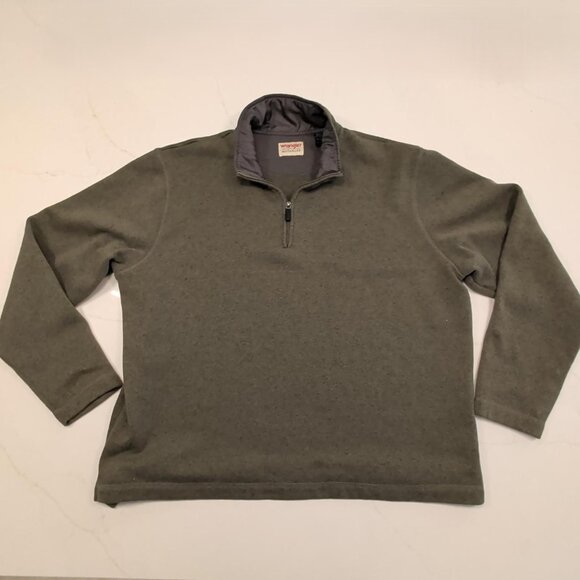 Wrangler Sz 2XL Authentics Pullover Men Fleece Quarter Zip Sweater Outdoors Gorp - Picture 4 of 11